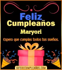 Mensaje de cumpleaños Maryori